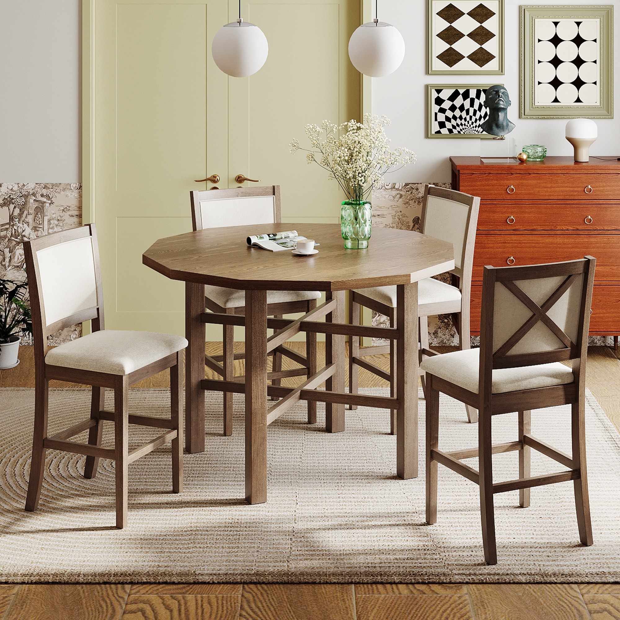 High dining table 2025 set for 4